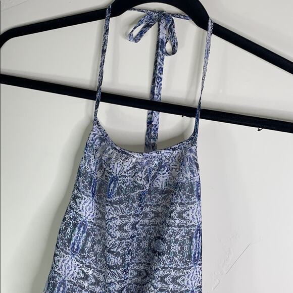 BCBGeneration Women's Blue Boho Paisley Halter Maxi Dress - Picture 8 of 8